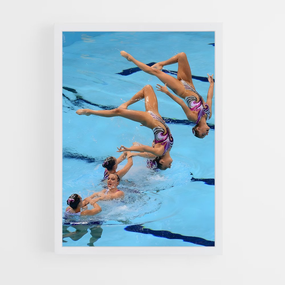 Poster Élévation Synchronisée – affiche Plongeon synchronisé (vue 3)